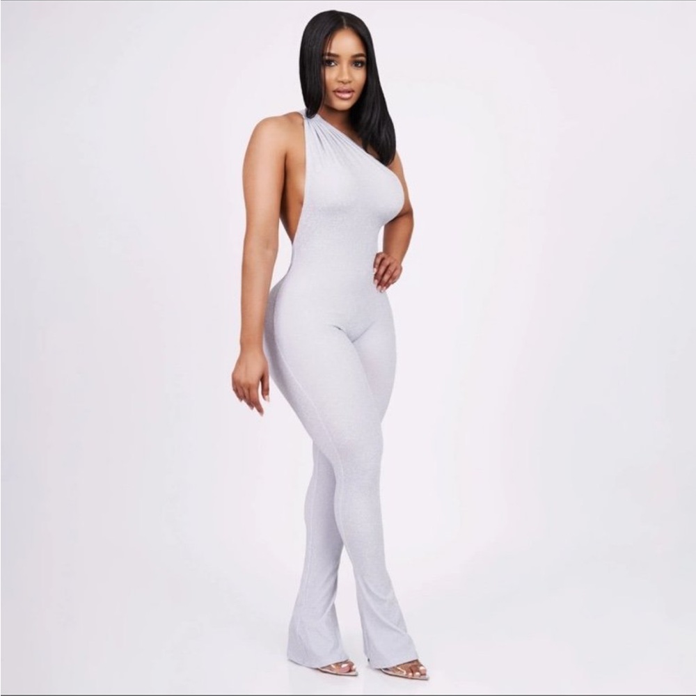 Elegant Silver Jumpsuit